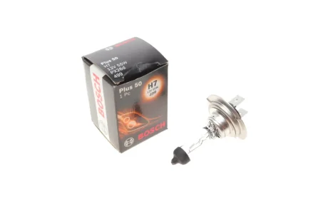 Лампа розжарювання H7 12V 55W PX26d plus 50 (вир-во Bosch) для BOSCH 1987302079 фото товару
