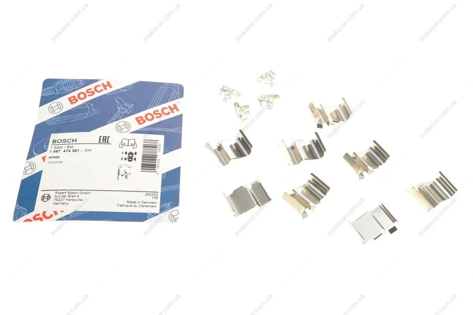 <strong>Монтажний к-кт гальмівних колодок BOSCH 1 987 474 351 (фото 1)</strong>