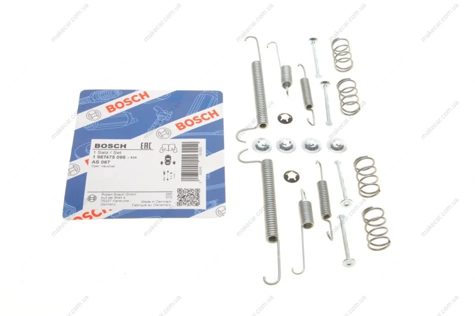 <strong>Монтажний к-кт гальмівних колодок BOSCH 1987475098 (фото 1)</strong>
