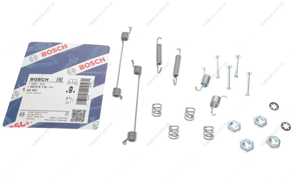 <strong>Монтажний к-кт гальмівних колодок BOSCH 1987475116 (фото 1)</strong>
