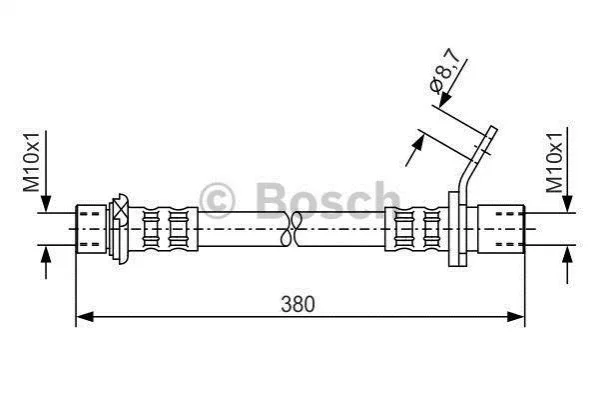 <strong>Шланг гальмівний BOSCH 1 987 476 162 (фото 1)</strong>