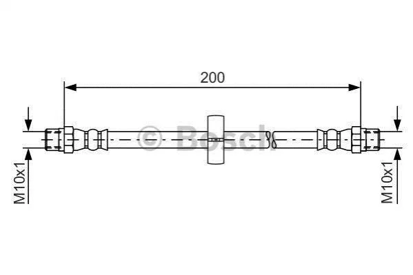 <strong>AUDI Шланг тормозной задн. лев 80 -91, 90,100 BOSCH 1987476219 (фото 1)</strong>