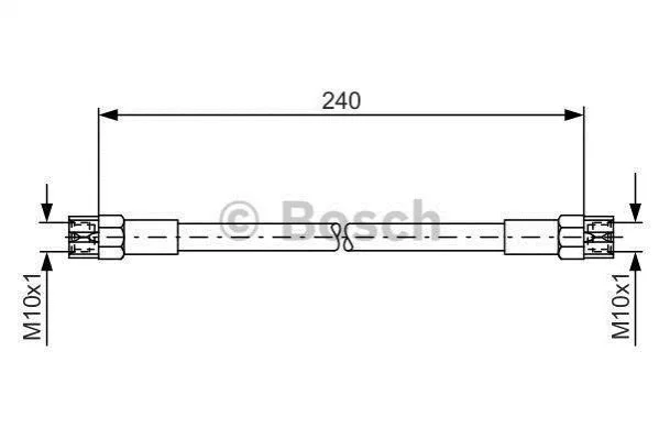 <strong>VW Тормозной шланг задний GOLF, JETTA, PASSAT -88 AUDI 100 -91, A80 -89 BOSCH 1987476224 (фото 1)</strong>