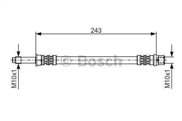 <strong>Тормозной шланг задний лев. VW T5 BOSCH 1987476313 (фото 1)</strong>