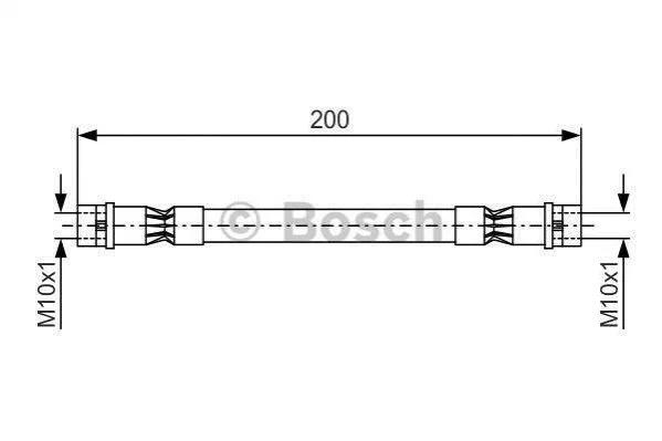 <strong>AUDI Шланг тормозной задний Audi 80 91- BOSCH 1987476402 (фото 1)</strong>