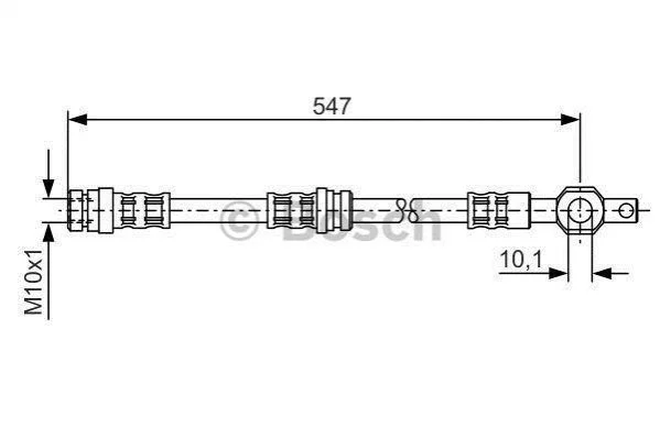 <strong>MAZDA Шланг тормозной передн. 626 -91 BOSCH 1987476542 (фото 1)</strong>