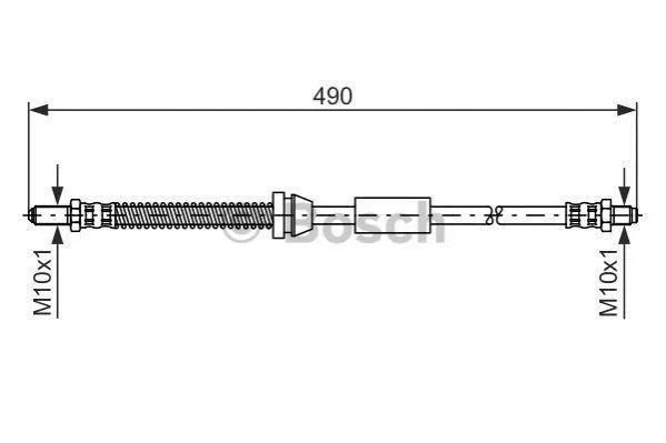 <strong>FORD Шланг тормозной задний Escort/Orion 10/90- BOSCH 1987476607 (фото 1)</strong>