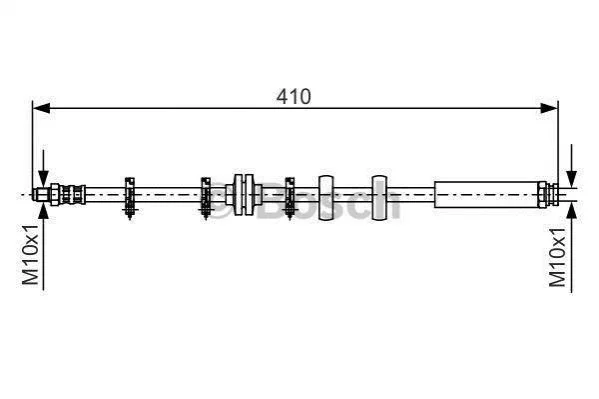 <strong>FIAT Шланг тормозной пер.Brava,Bravo -01 BOSCH 1987476639 (фото 1)</strong>