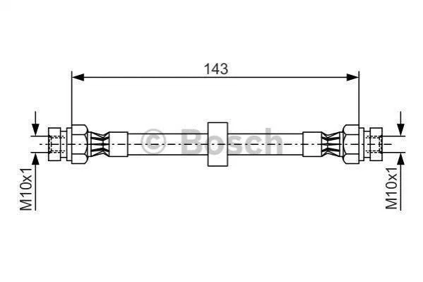 <strong>VW Шланг тормозной задний Polo 94- BOSCH 1987476697 (фото 1)</strong>