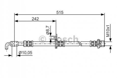 CITROEN Шланг тормозной пер. лев.C1, TOYOTA AYGO BOSCH 1987476780 фото товара