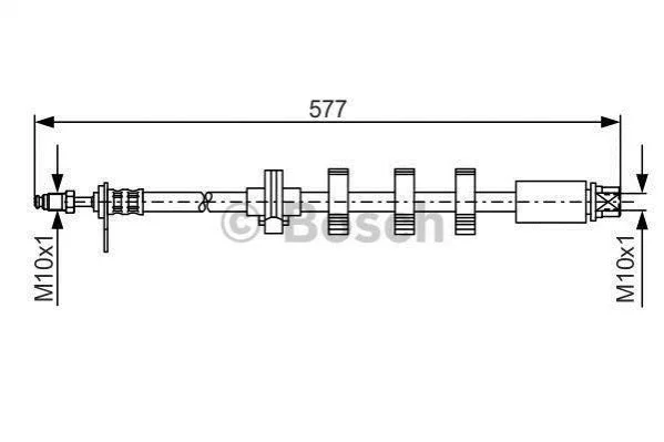 <strong>PEUGEOT Шланг тормозной пер. лев. 406 97- BOSCH 1987476809 (фото 1)</strong>