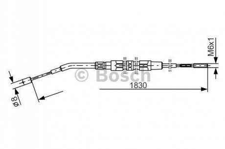 Трос ручного гальма BOSCH 1987477008 фото товару