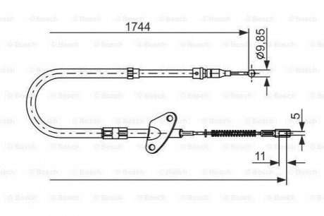 Трос ручного DB410 BOSCH 1987477122 фото товара