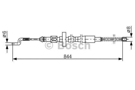 VW трос ручного гальма T4 91- BOSCH 1987477171 фото товару