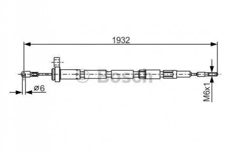 VOLVO трос ручного гальма 240-260 75- для BOSCH 1987477346 фото товару
