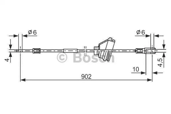 <strong>O VOLVO Трос ручного тормоза задн. прав. 740-760-940-960 BOSCH 1987477349 (фото 1)</strong>