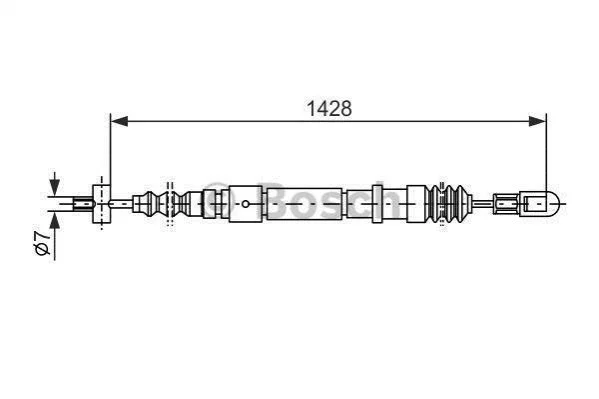 <strong>VOLVO трос ручного гальма 480-440 87- BOSCH 1987477353 (фото 1)</strong>