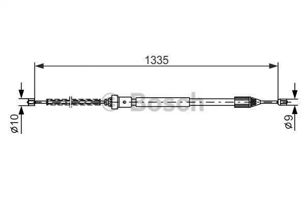<strong>RENAULT Трос ручного тормоза задн. лев. ABS Clio 98- BOSCH 1987477783 (фото 1)</strong>