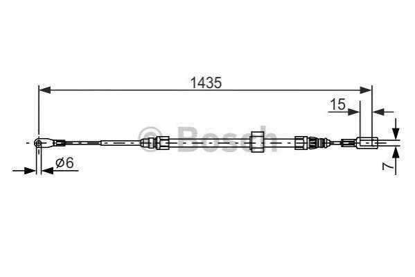 <strong>Трос ручного гальма BOSCH 1987477853 (фото 1)</strong>