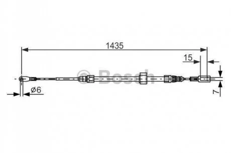 Трос ручного гальма для Mercedes BOSCH 1987477853 фото товару