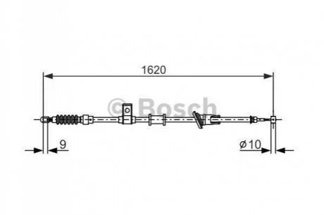 VOLVO Трос ручного тормоза 1615/1470 мм S40 00- для BOSCH 1987477893 фото товару