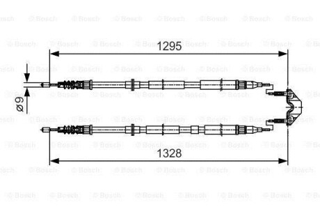 Трос ручного гальма OPEL Astra H 04- BOSCH 1987477908 фото товара