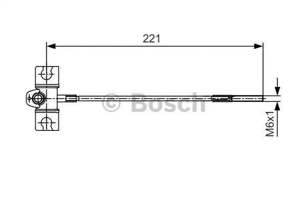 <strong>Трос тормозной средний NISSAN ALMERA 00- BOSCH 1987477913 (фото 1)</strong>