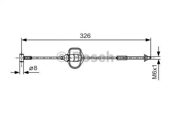 <strong>FORD Трос ручного тормоза передн. Focus 99- BOSCH 1987477929 (фото 1)</strong>