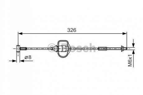 FORD Трос ручного тормоза передн. Focus 99- BOSCH 1987477929 фото товару