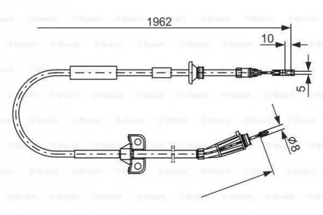 VOLVO Трос ручного тормоза S70,V70 для BOSCH 1987477941 фото товару
