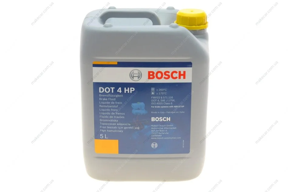 <strong>Рідина гальмівна DOT4 5л HP c ABS BOSCH 1987479114 (фото 1)</strong>