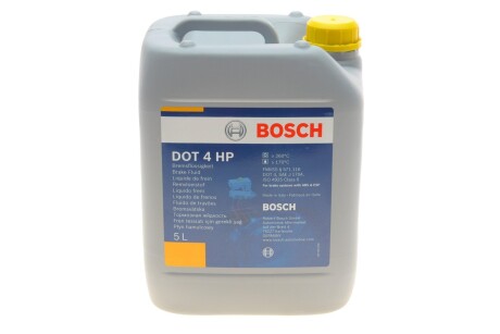 Жидкость тормозная DOT4 5л HP c ABS BOSCH 1987479114 фото товара