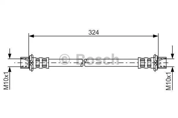 <strong>TOYOTA Шланг тормозной зад. Corolla 92- BOSCH 1987481016 (фото 1)</strong>
