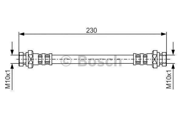 <strong>MITSUBISHI шланг гальмівний задн. Carisma -06 BOSCH 1987481111 (фото 1)</strong>