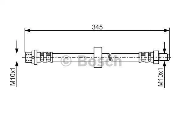 <strong>FORD Шланг тормозной зад.Transit Connect 02- (диск) BOSCH 1987481168 (фото 1)</strong>