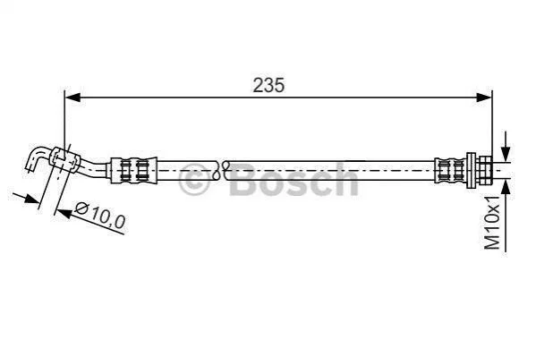 <strong>TOYOTA Шланг торм.задн.Corolla 04- BOSCH 1987481177 (фото 1)</strong>