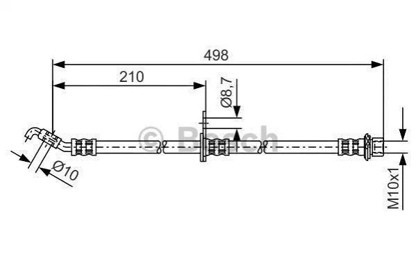 <strong>TOYOTA Шланг тормозной задн.Lexus RX BOSCH 1987481380 (фото 1)</strong>