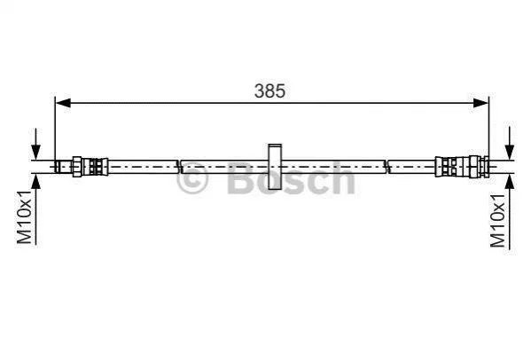 <strong>FIAT Шланг тормозной зад. Ducato 94- BOSCH 1987481531 (фото 1)</strong>
