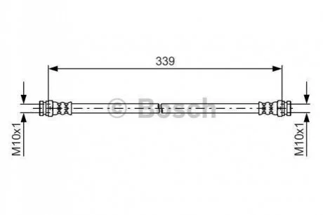 Шланг торм. зад. MITSUBISHI L200 -07 для BOSCH 1987481578 фото товару