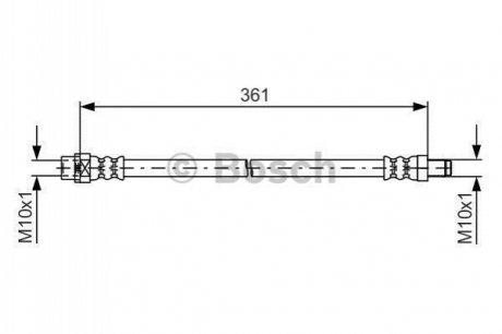BMW Шланг торм.задний MINI 10- BOSCH 1987481600 фото товару