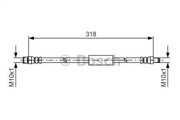 <strong>BMW Шланг тормозной задн. 7/F01 BOSCH 1987481618 (фото 1)</strong>