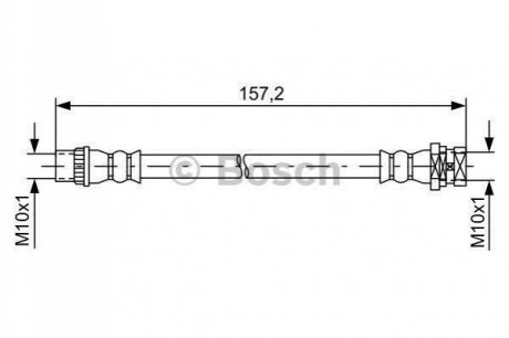 RENAULT шланг гальмів. задн. лів. MEGANE III, SCENIC III 08- BOSCH 1987481624 (фото 1)