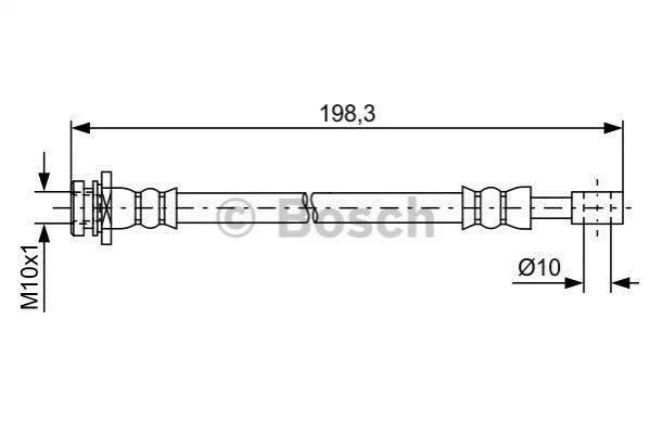 <strong>SUZUKI шланг гальмівний задн. SX4 06- (диск) BOSCH 1987481630 (фото 1)</strong>