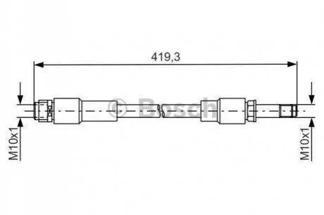 Тормозной шланг задн. W176, W246, C117 для Mercedes BOSCH 1987481674 фото товару