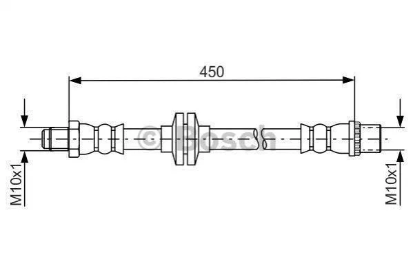 <strong>Шланг тормозной пер. RENAULT Duster 15- BOSCH 1987481683 (фото 1)</strong>