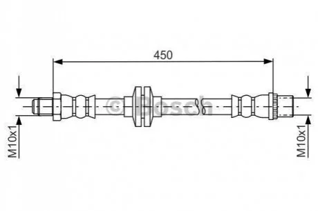 Шланг тормозной пер. RENAULT Duster 15- для BOSCH 1987481683 фото товару