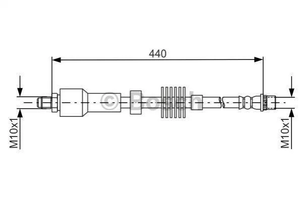 <strong>Шланг торм. пер. лев. CITROEN C4 -17 BOSCH 1987481688 (фото 1)</strong>