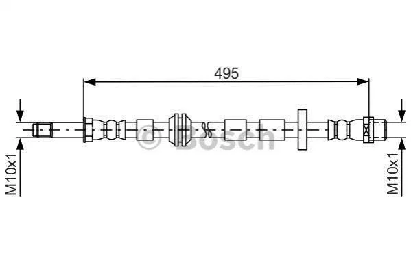 <strong>Шланг тормозной пер. AUDI A8 10- BOSCH 1987481692 (фото 1)</strong>