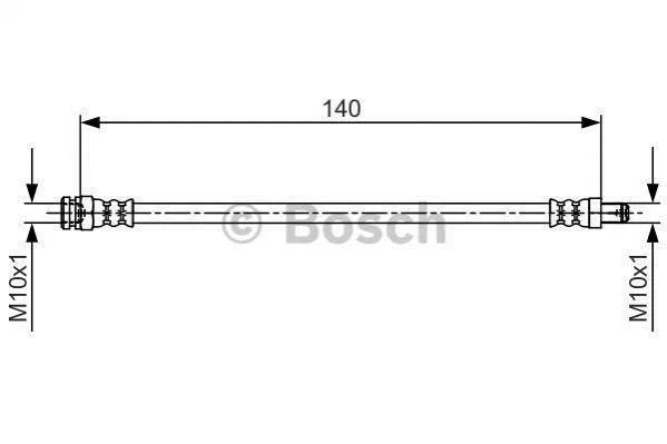 <strong>FIAT Шланг торм. зад. внутр. Opel Corsa D,Punto 09- BOSCH 1987481706 (фото 1)</strong>
