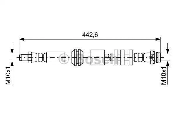 <strong>Шланг тормозной пер. Freelander 06-14 BOSCH 1987481732 (фото 1)</strong>